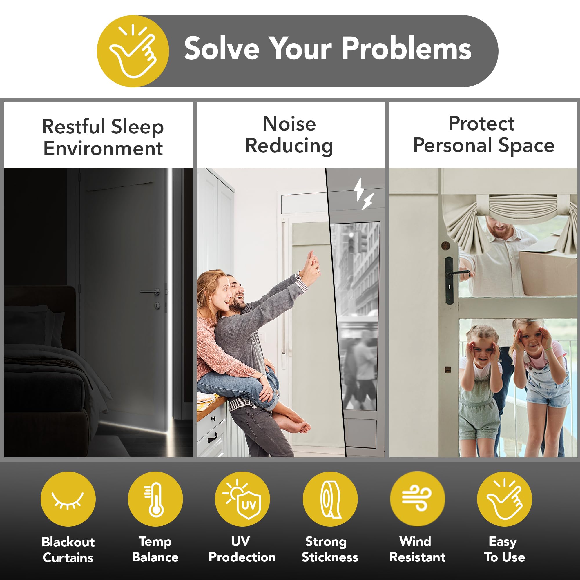 Blackout Door Curtain, Thermal Insulated, 26x80 Inch