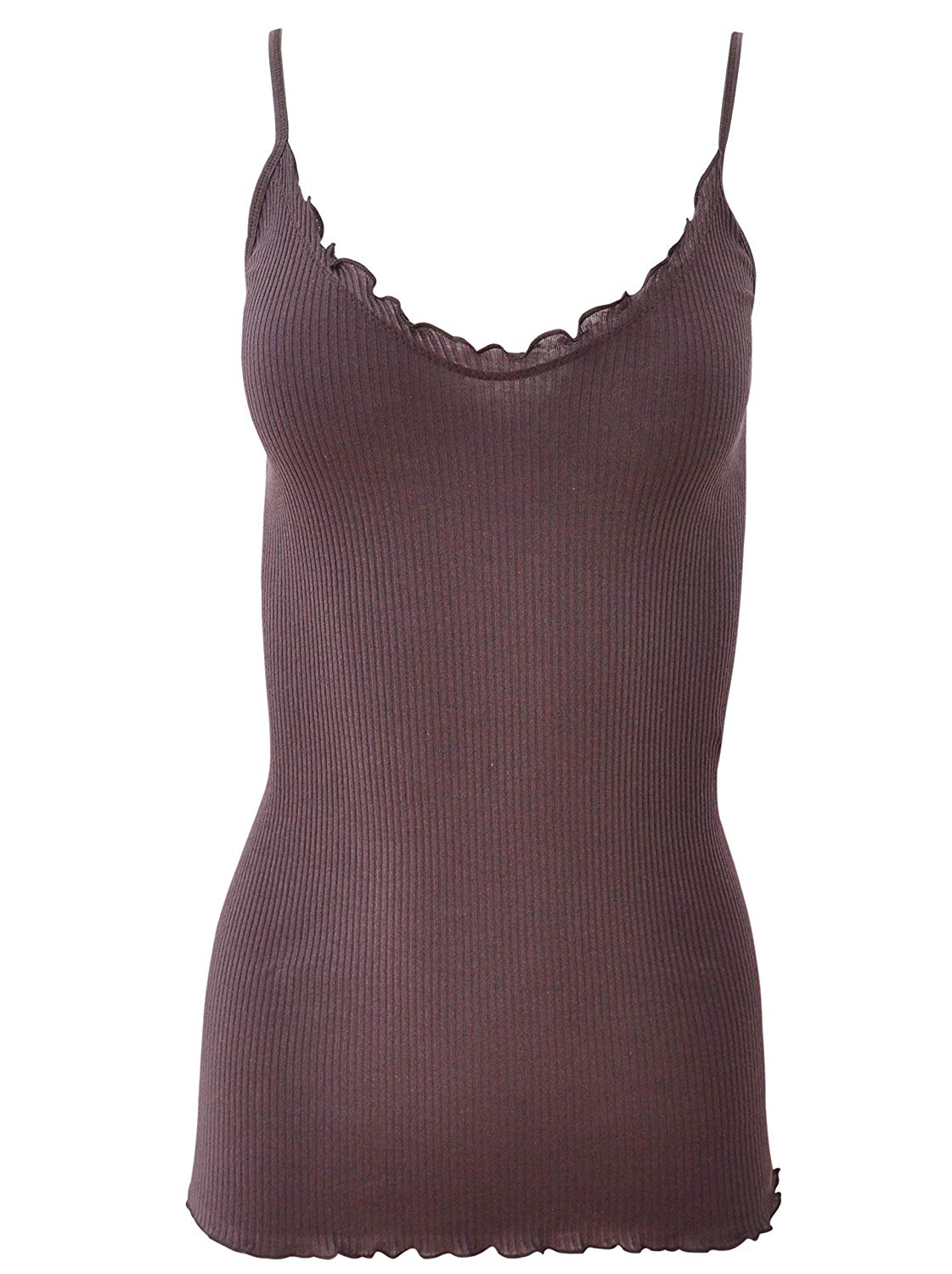 BASIC COTTON Free Spirit Premium Quality 100% Cotton Women's Spaghetti Straps Top Made in Italy