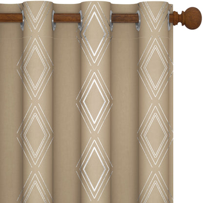 Geometric Blackout Curtains, 2 Panels