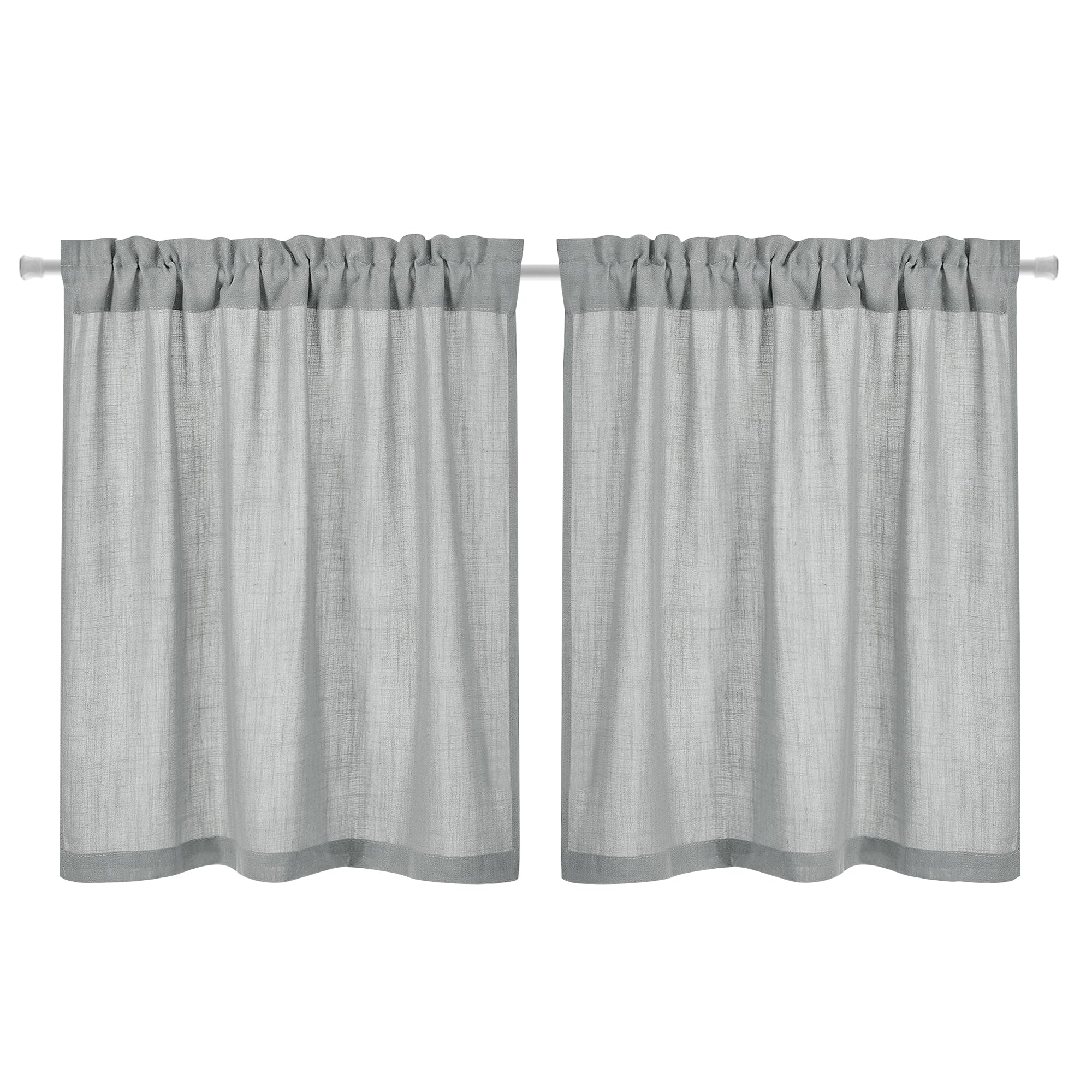 Natural Farmhouse Cafe Tier Curtains, 2 Panels