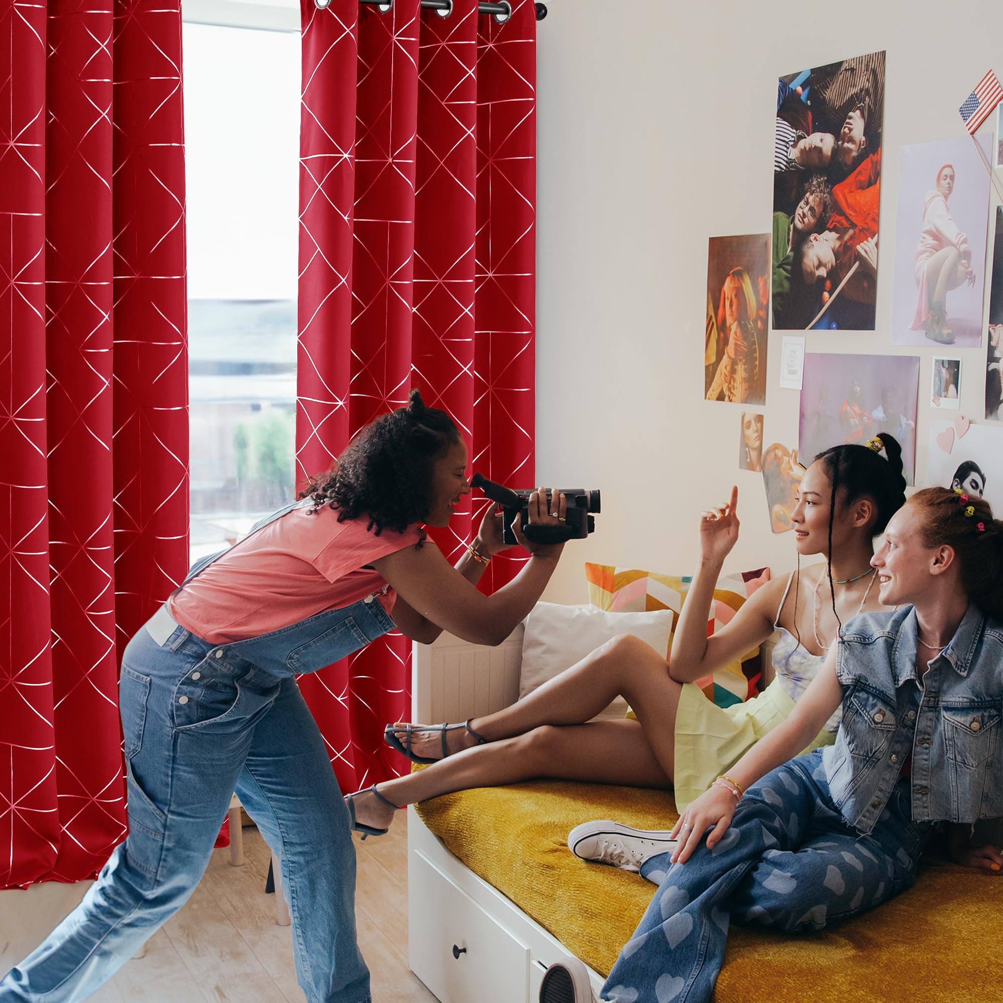 Geometric Blackout Curtains, 2 Panels