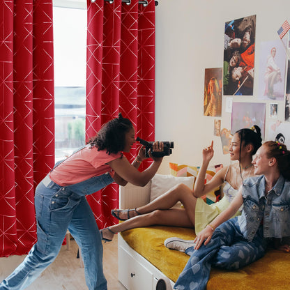 Geometric Blackout Curtains, 2 Panels
