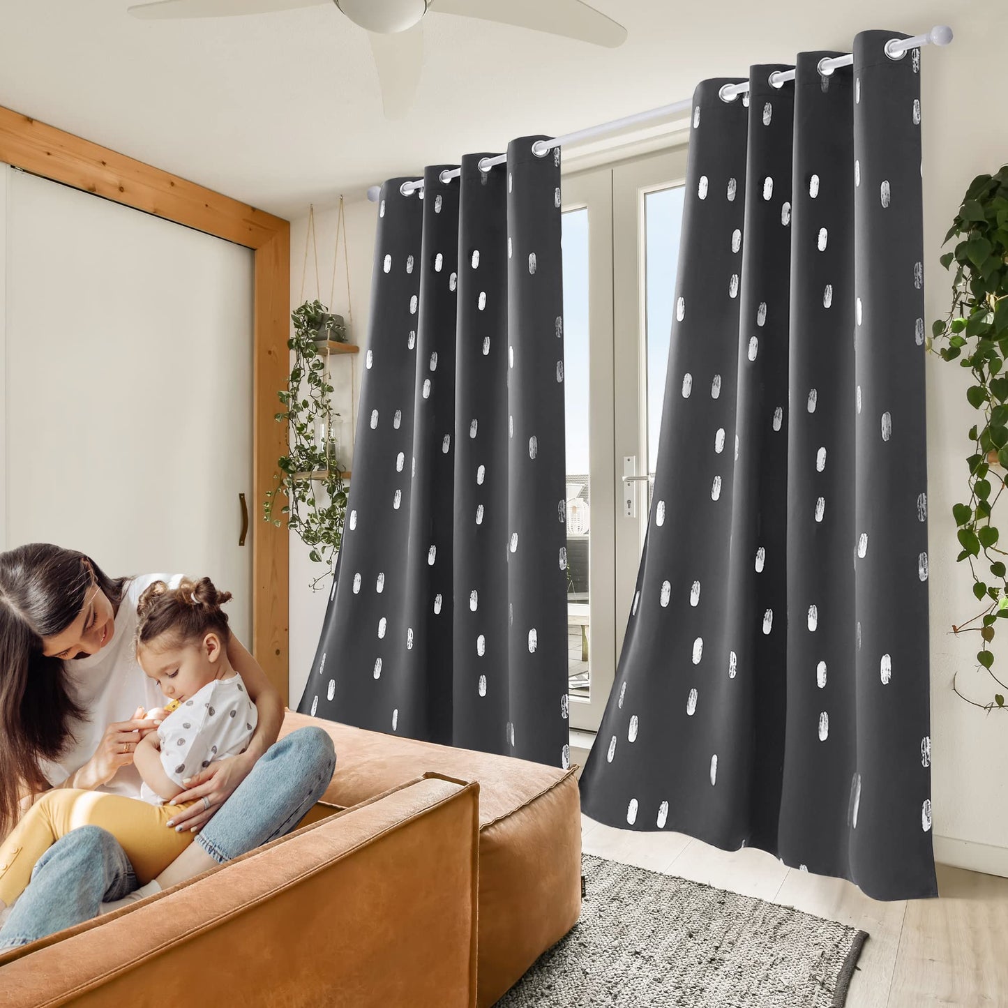 Geometric Blackout Curtains, 2 Panels