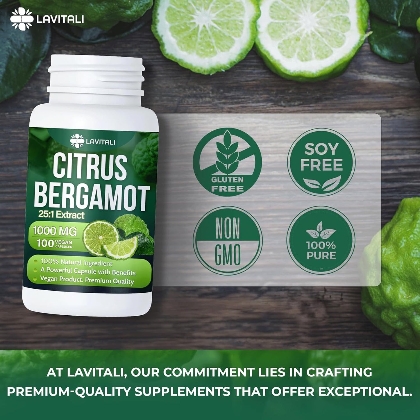 Citrus Bergamot Extract Capsules, Non-GMO, Gluten-Free