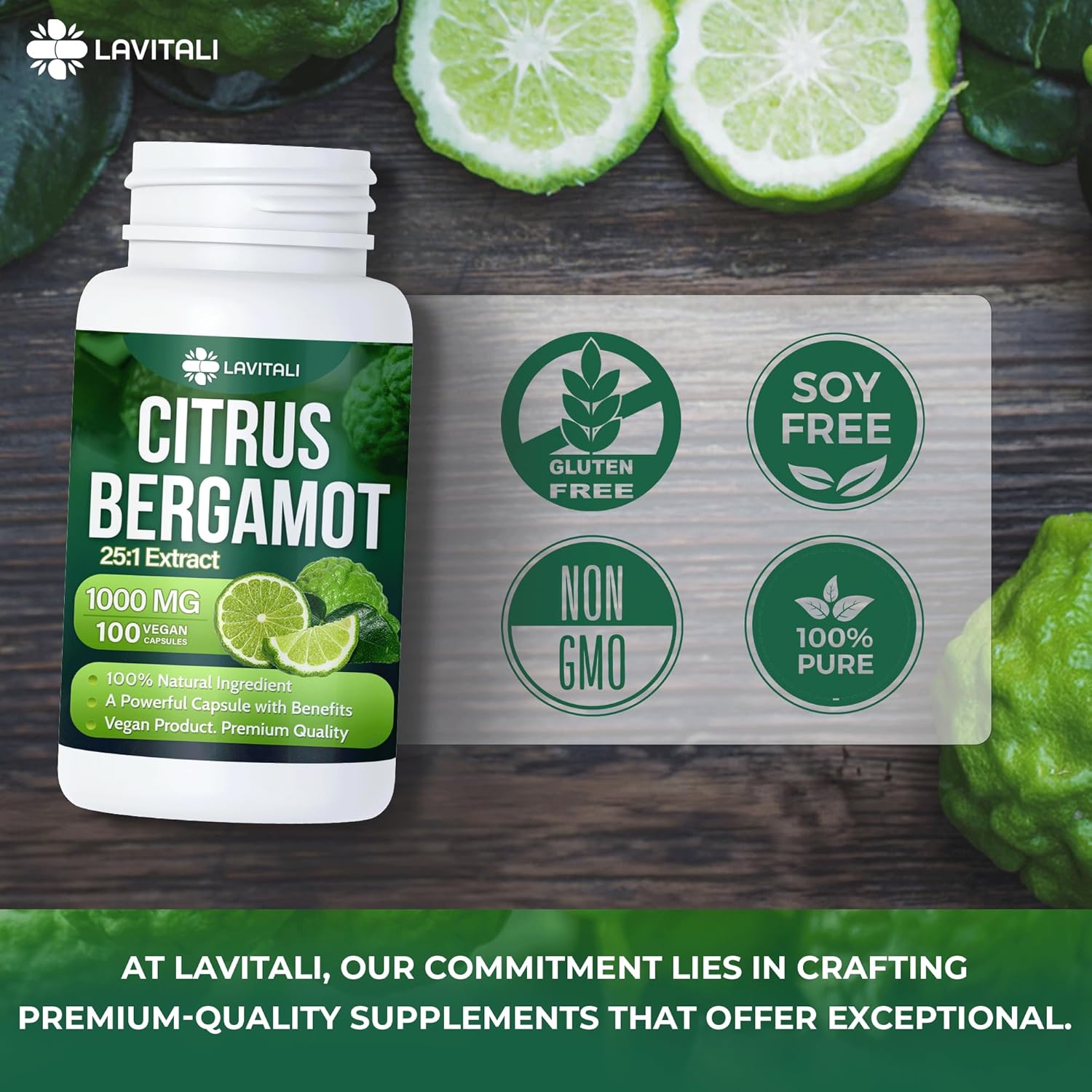 Citrus Bergamot Extract Capsules, Non-GMO, Gluten-Free