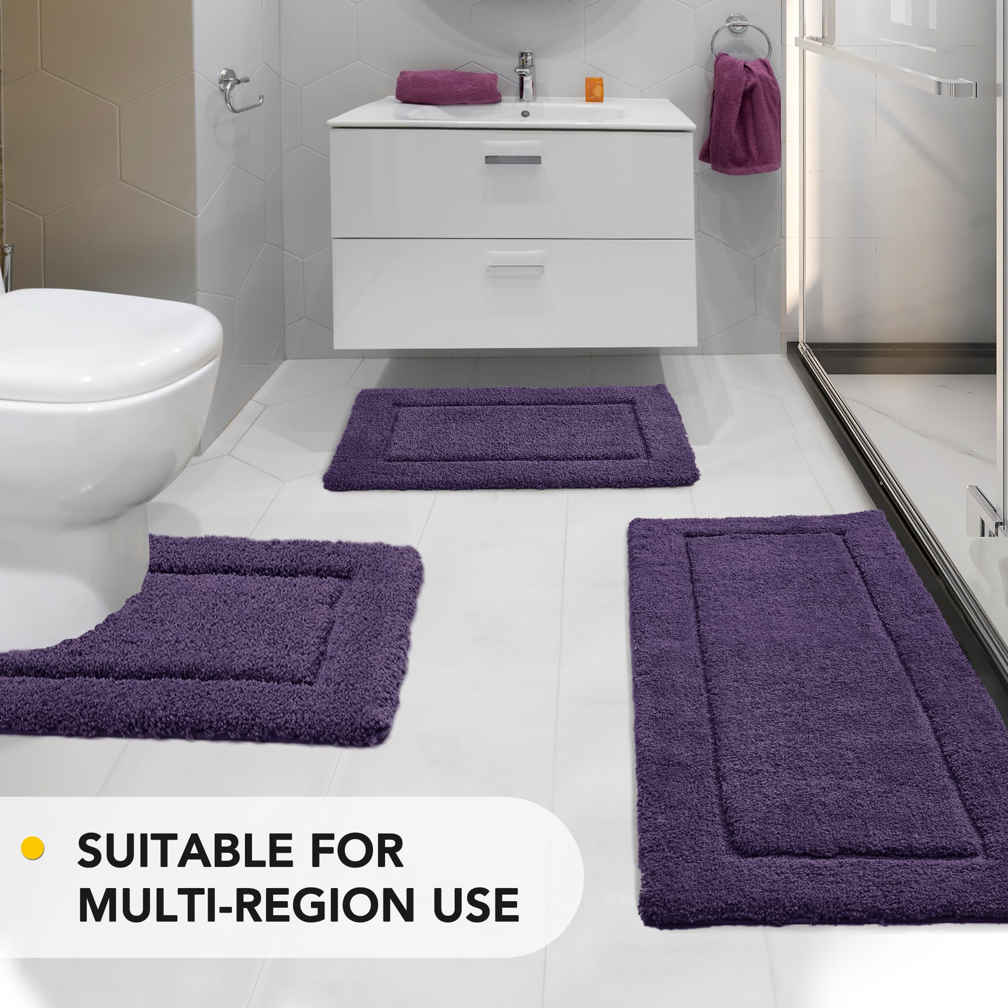 Quick Dry Plush Bathroom Rug