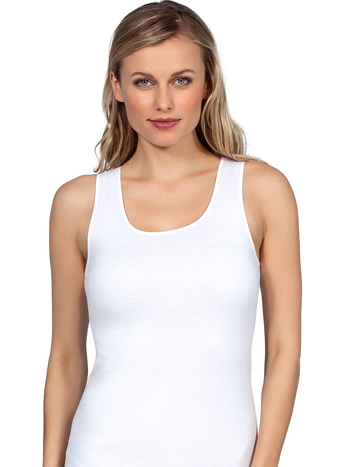 MaRe Premium Quality 100% Brushed Cotton Women's Sleeveless Tank Top S - XXL Made in Italy