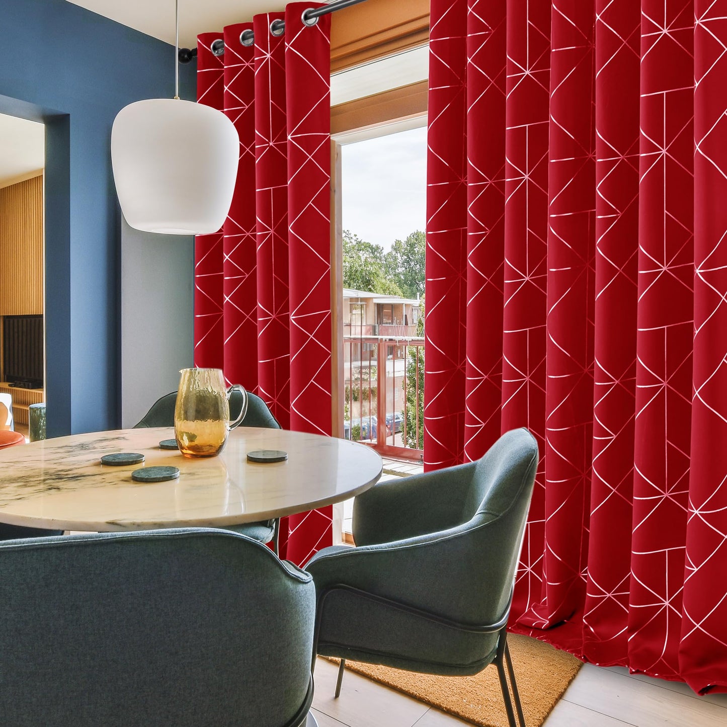 Geometric Blackout Curtains, 2 Panels