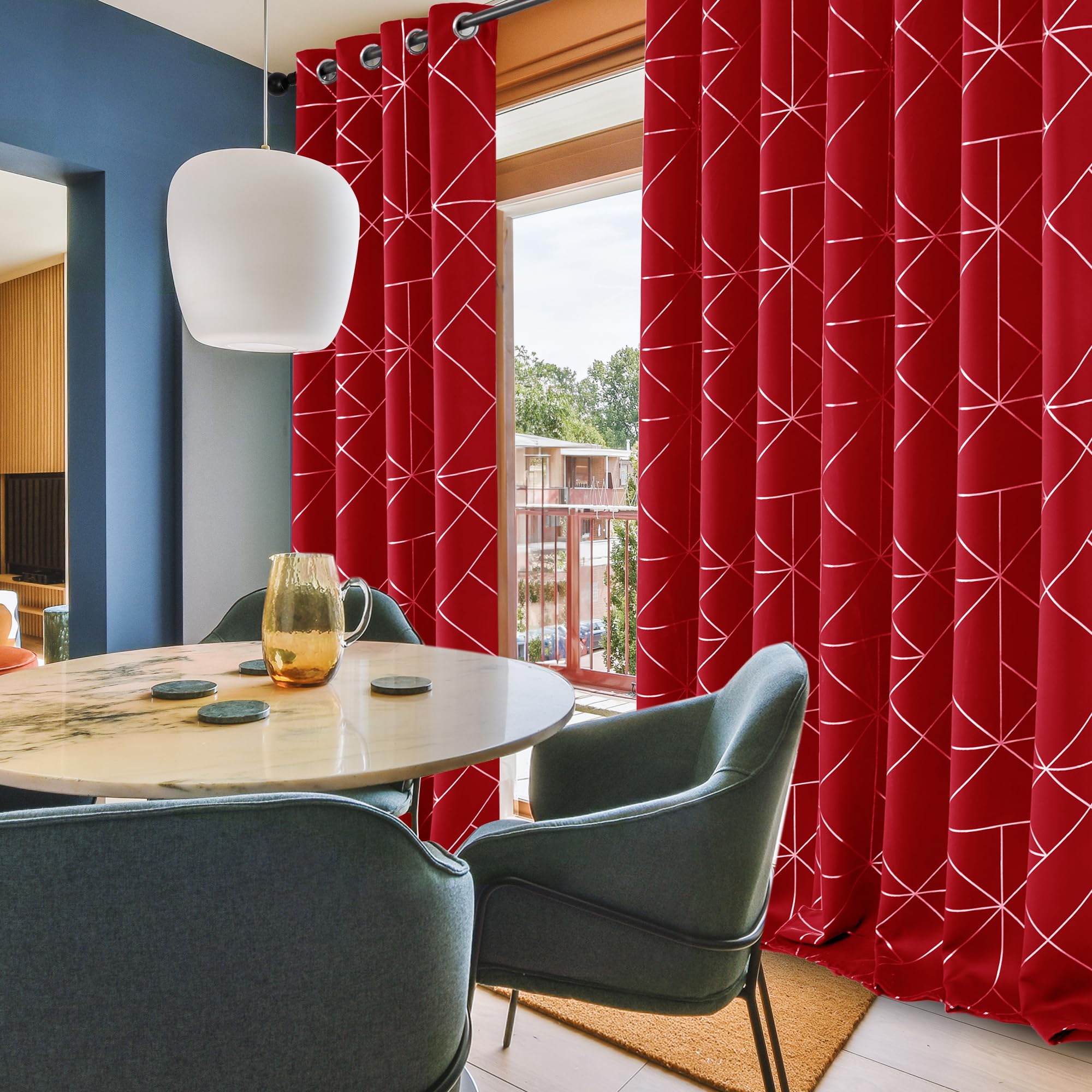 Geometric Blackout Curtains, 2 Panels