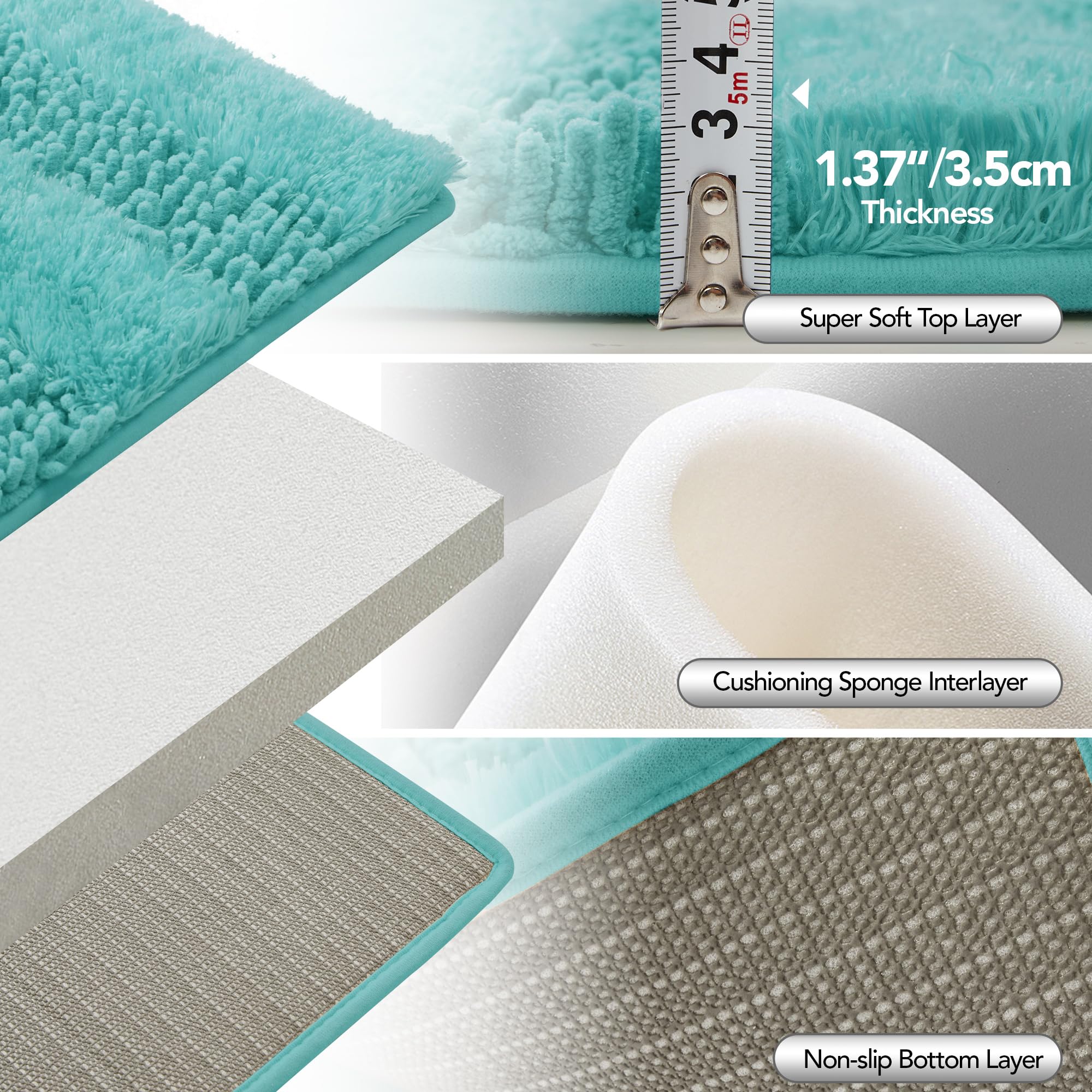 Quick Dry Plush Bathroom Rug