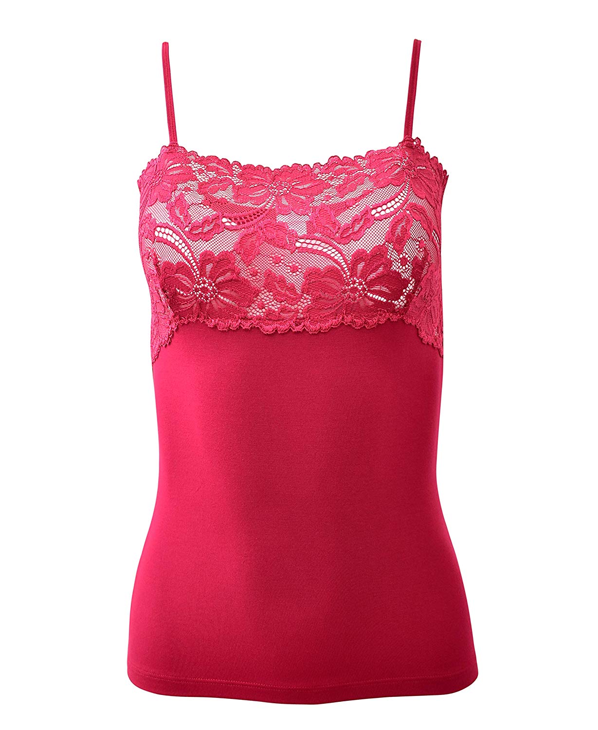 EGI Luxury Modal Women's Lace-Trimmed Camisole. Proudly Made in Italy (1135)