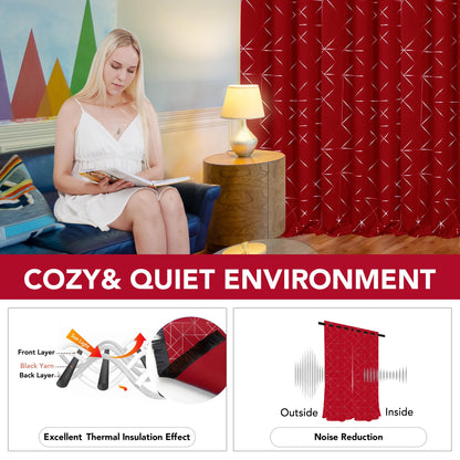 Geometric Blackout Curtains, 2 Panels