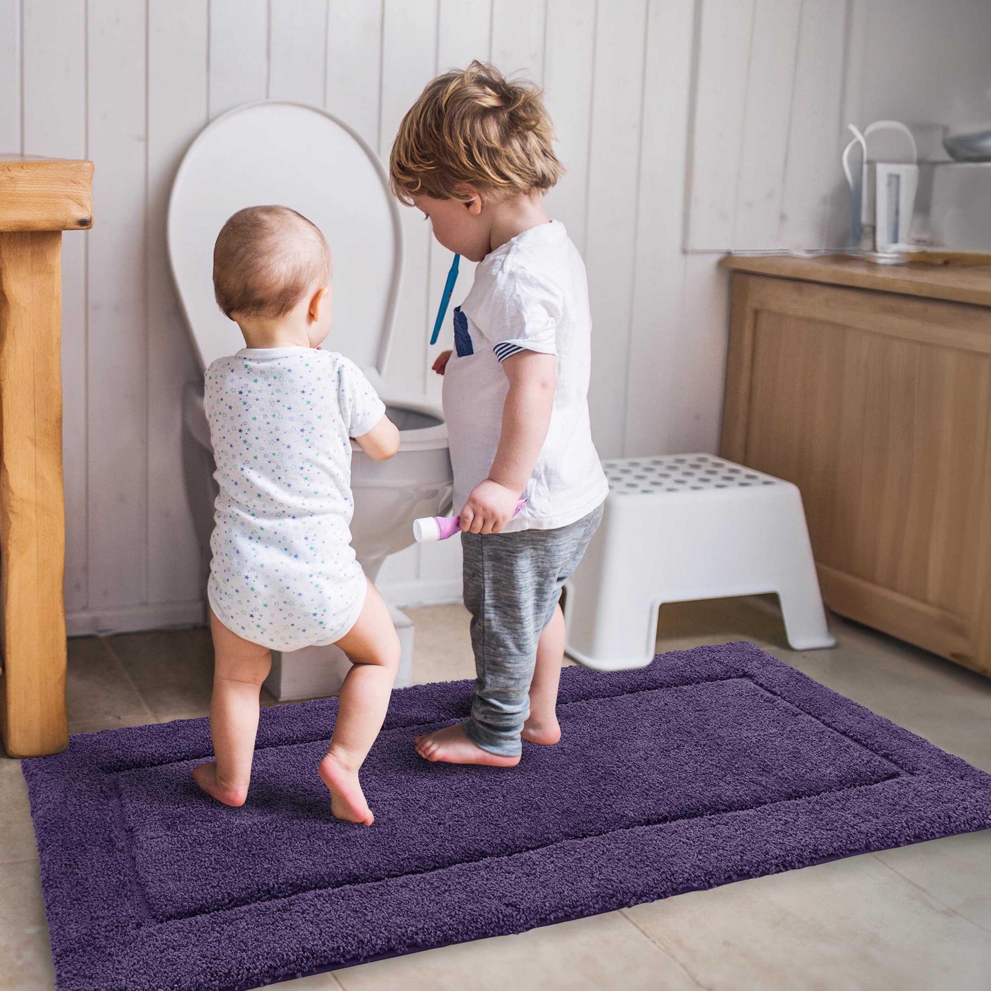 Quick Dry Plush Bathroom Rug