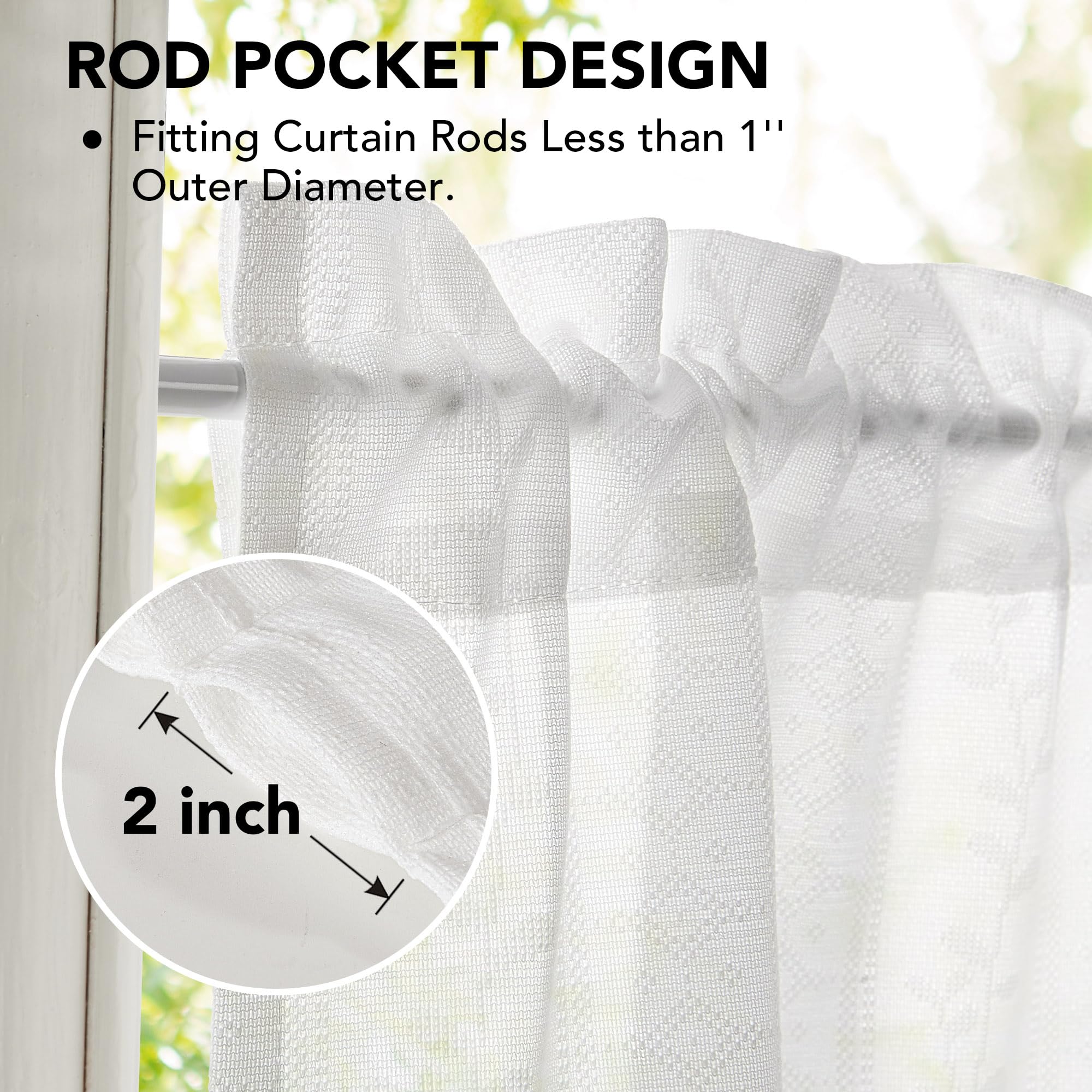 Ombre Sheer Voile Curtains, Rod Pocket, Light Grey