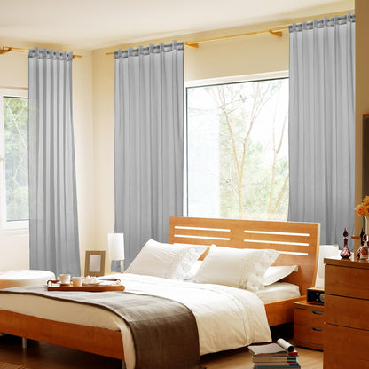 Semi-Transparent White Sheers, 52x63 Inch