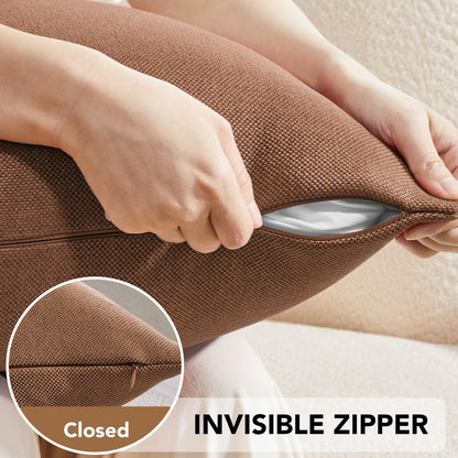 Saddle Brown Lumbar Pillow Covers, 2PCS