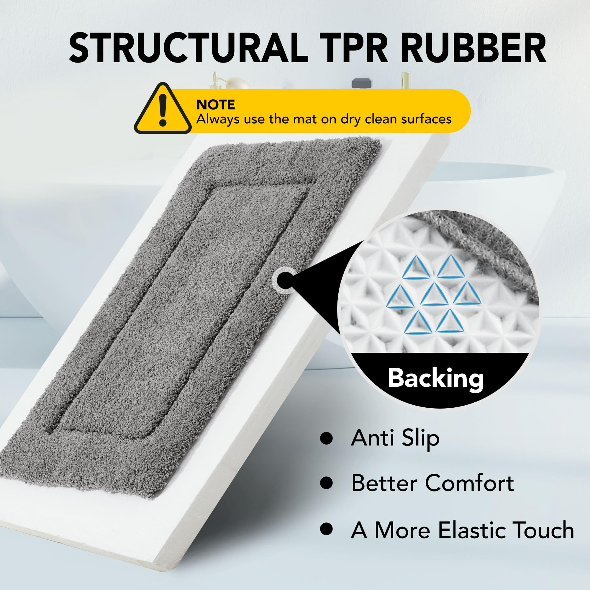 Quick Dry Plush Bathroom Rug