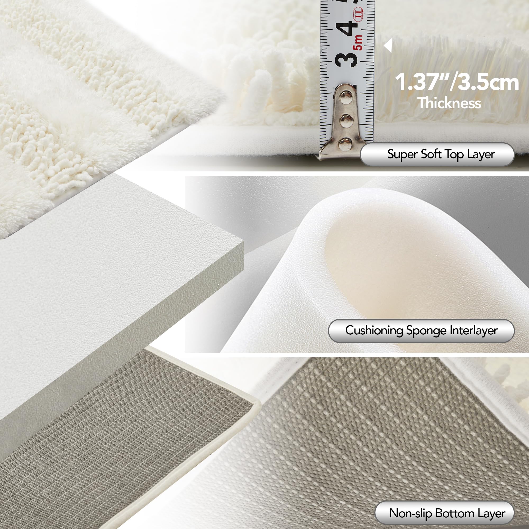 Quick Dry Plush Bathroom Rug