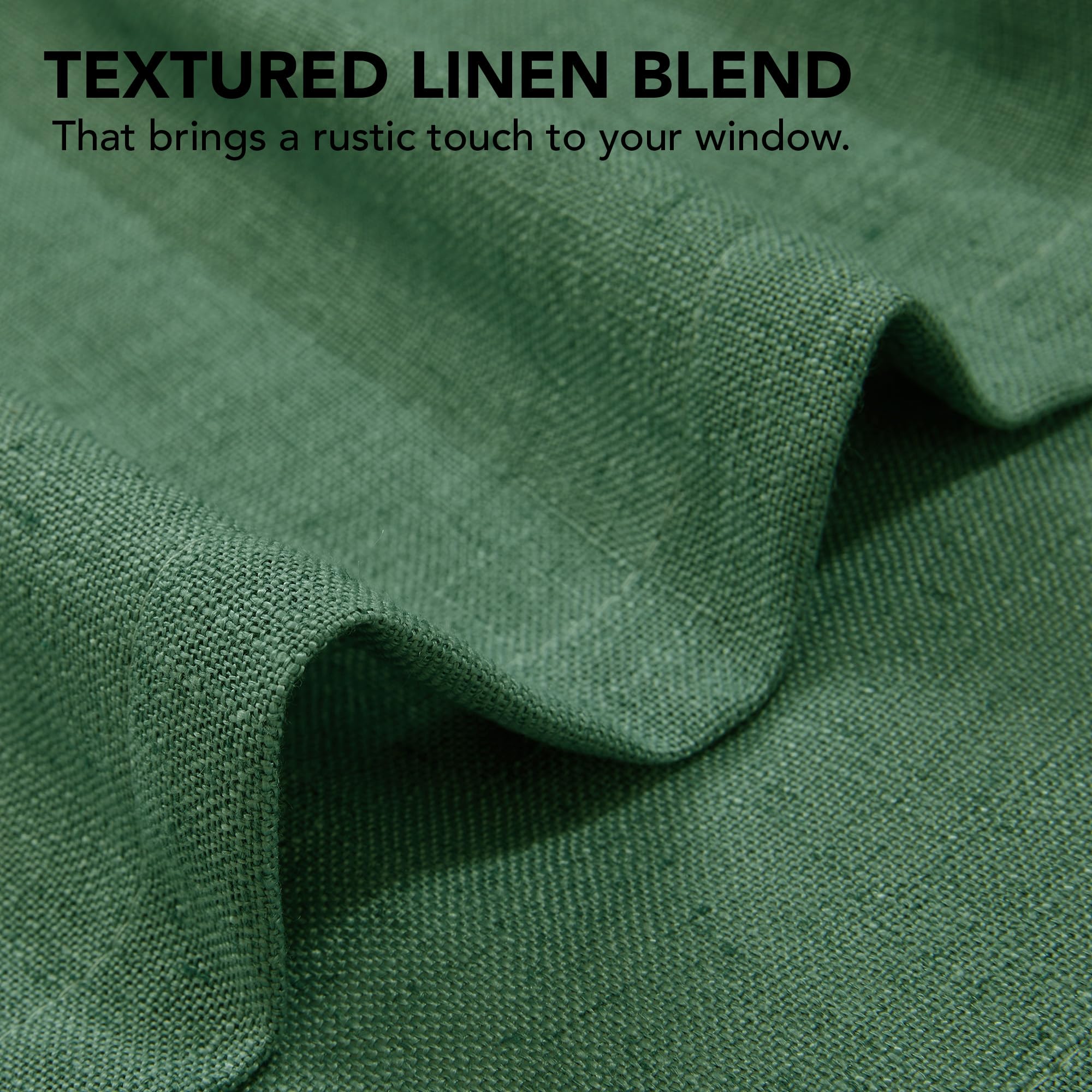 Light Filtering Linen Drapes, Back Tab & Rod Pocket