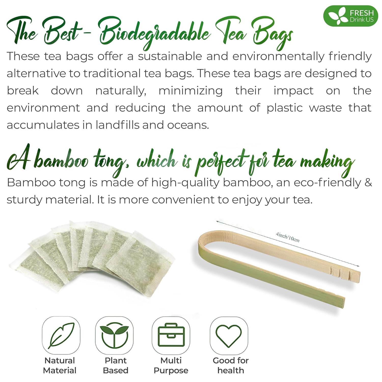 Premium Mulberry Leaf Tea Bags. No Sugar, No Caffeine, No Gluten, Vegan.