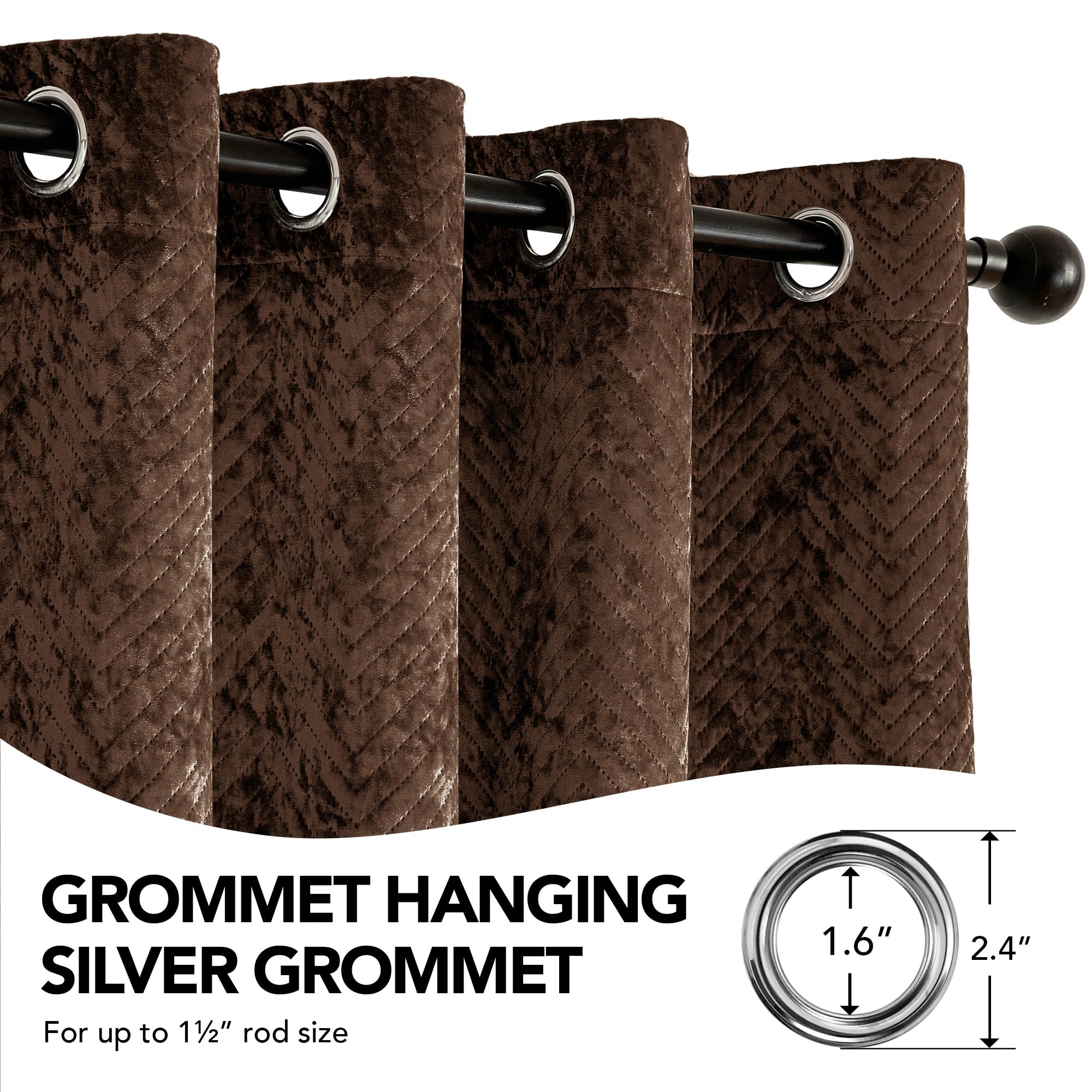 Double Layer Velvet Door Curtain, 100% Blackout, 1 Panel