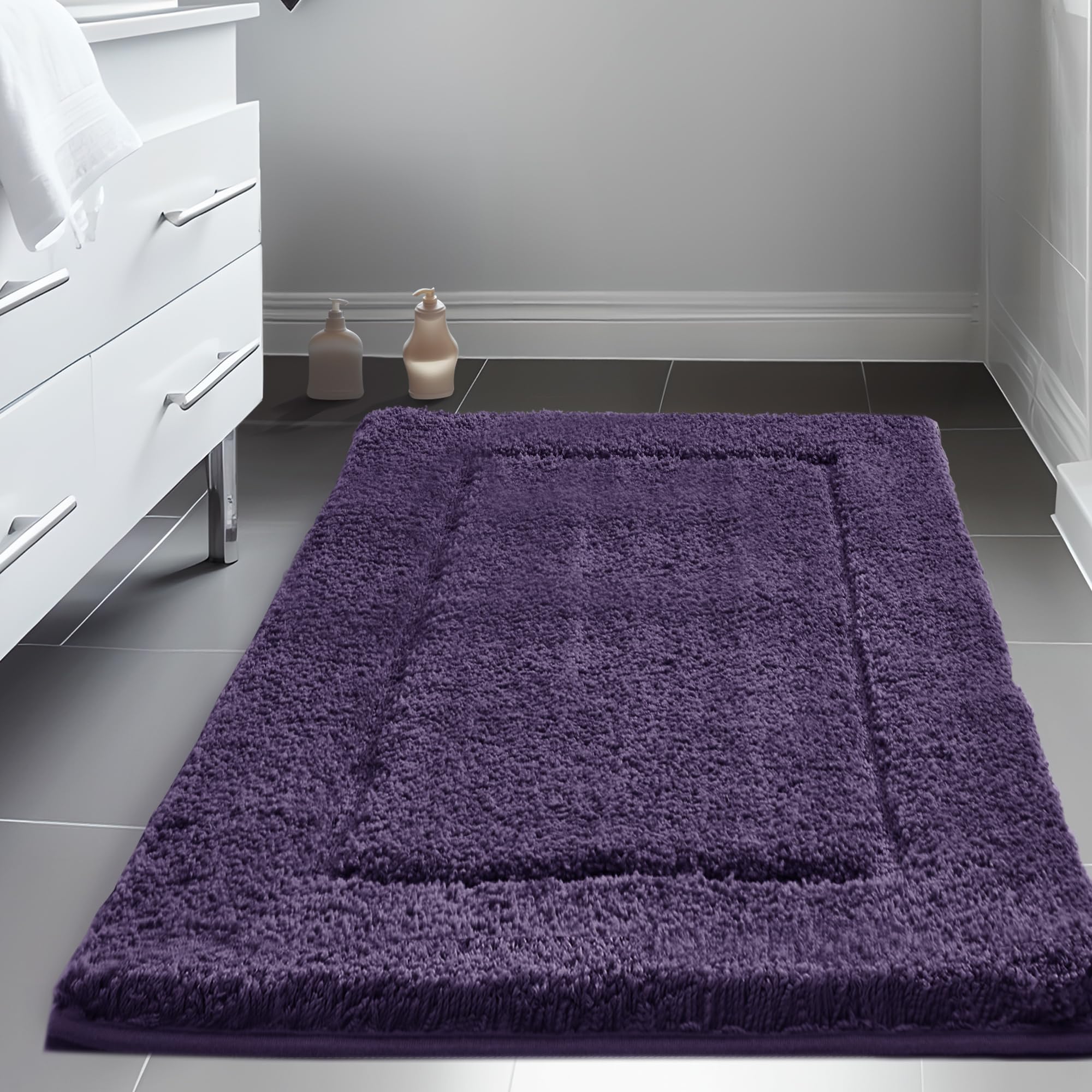 Quick Dry Plush Bathroom Rug