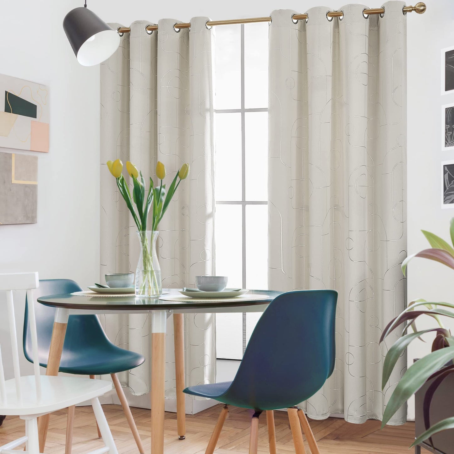 Geometric Blackout Curtains, 2 Panels