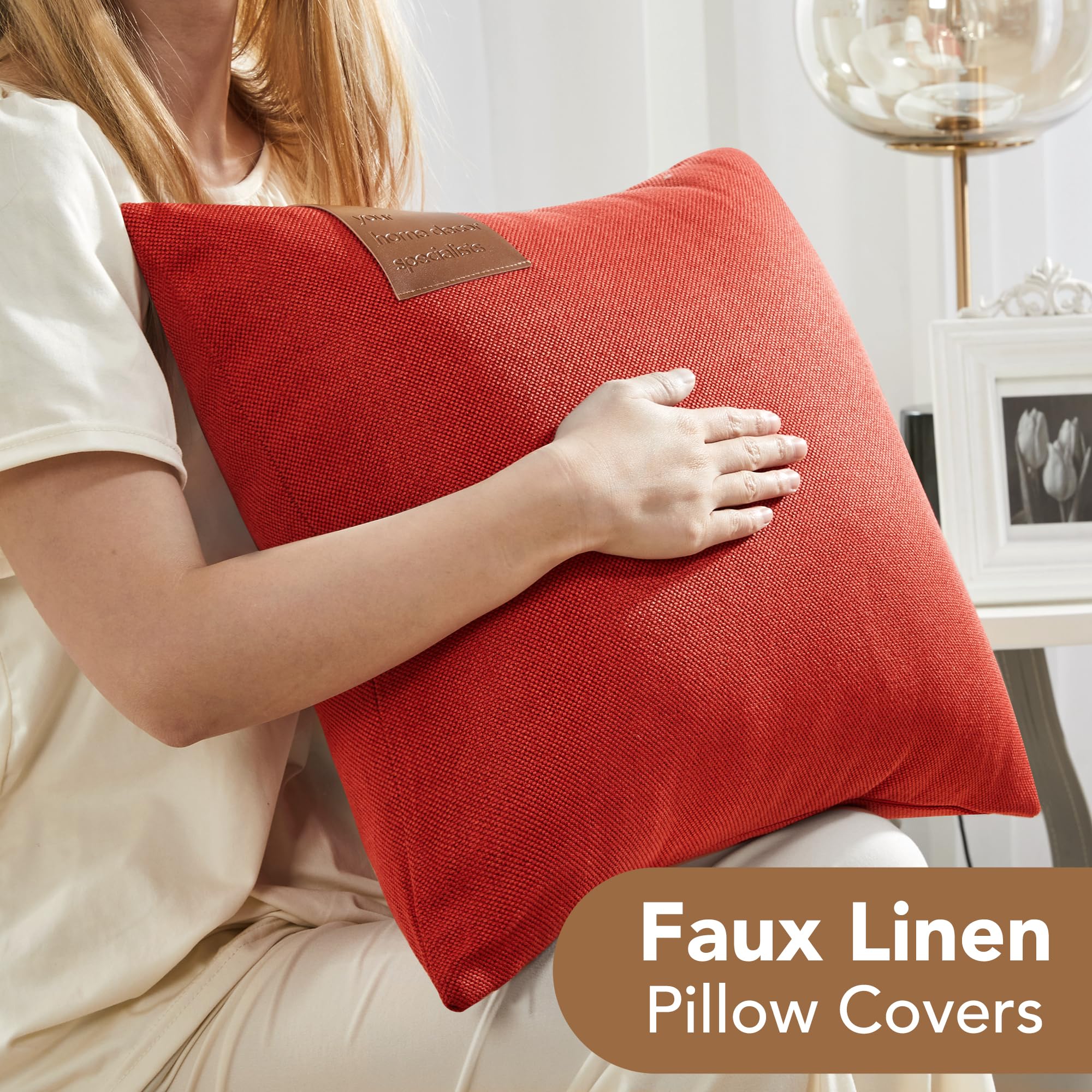 Saddle Brown Lumbar Pillow Covers, 2PCS