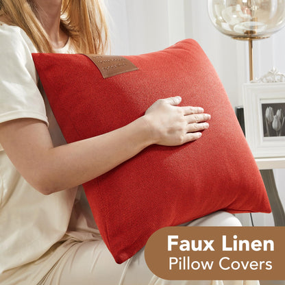 Saddle Brown Lumbar Pillow Covers, 2PCS