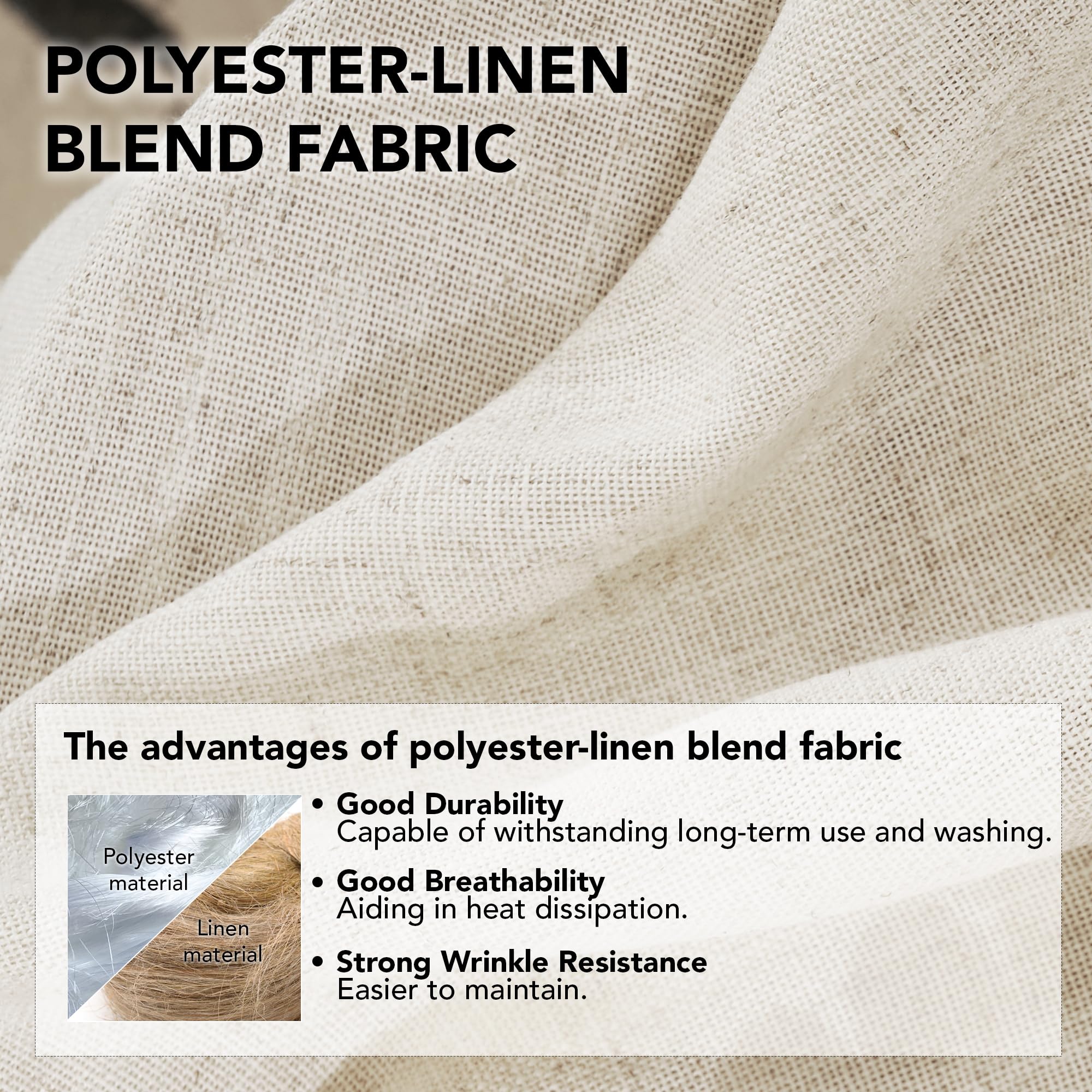 Natural Farmhouse Cafe Tier Curtains, 2 Panels