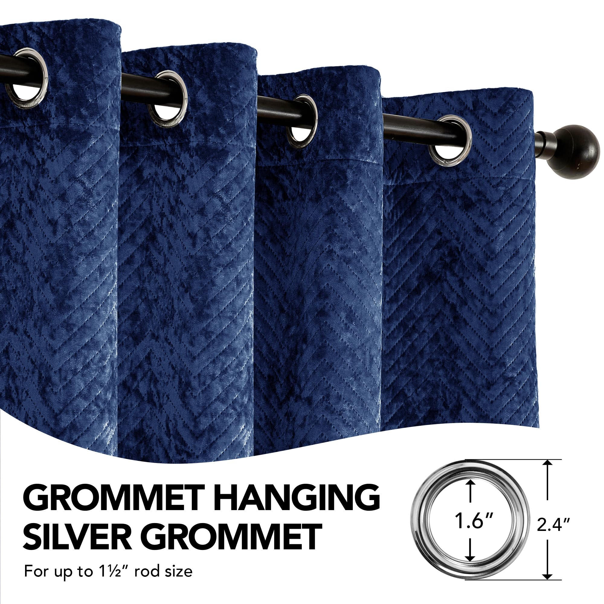 Double Layer Velvet Door Curtain, 100% Blackout, 1 Panel