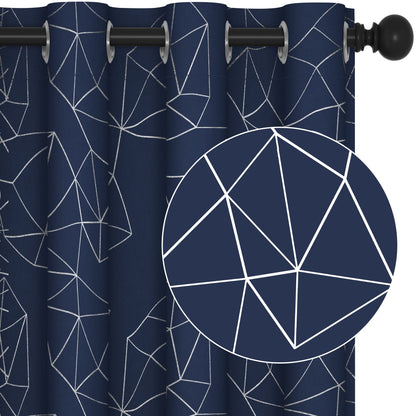 Geometric Blackout Curtains, 2 Panels