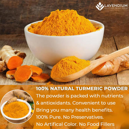 Turmeric Powder, 20oz (1.25 lbs), 100% Natural & Pure, Ground, Seasoning Root Powder, No Additives, No Gluten, Vegan