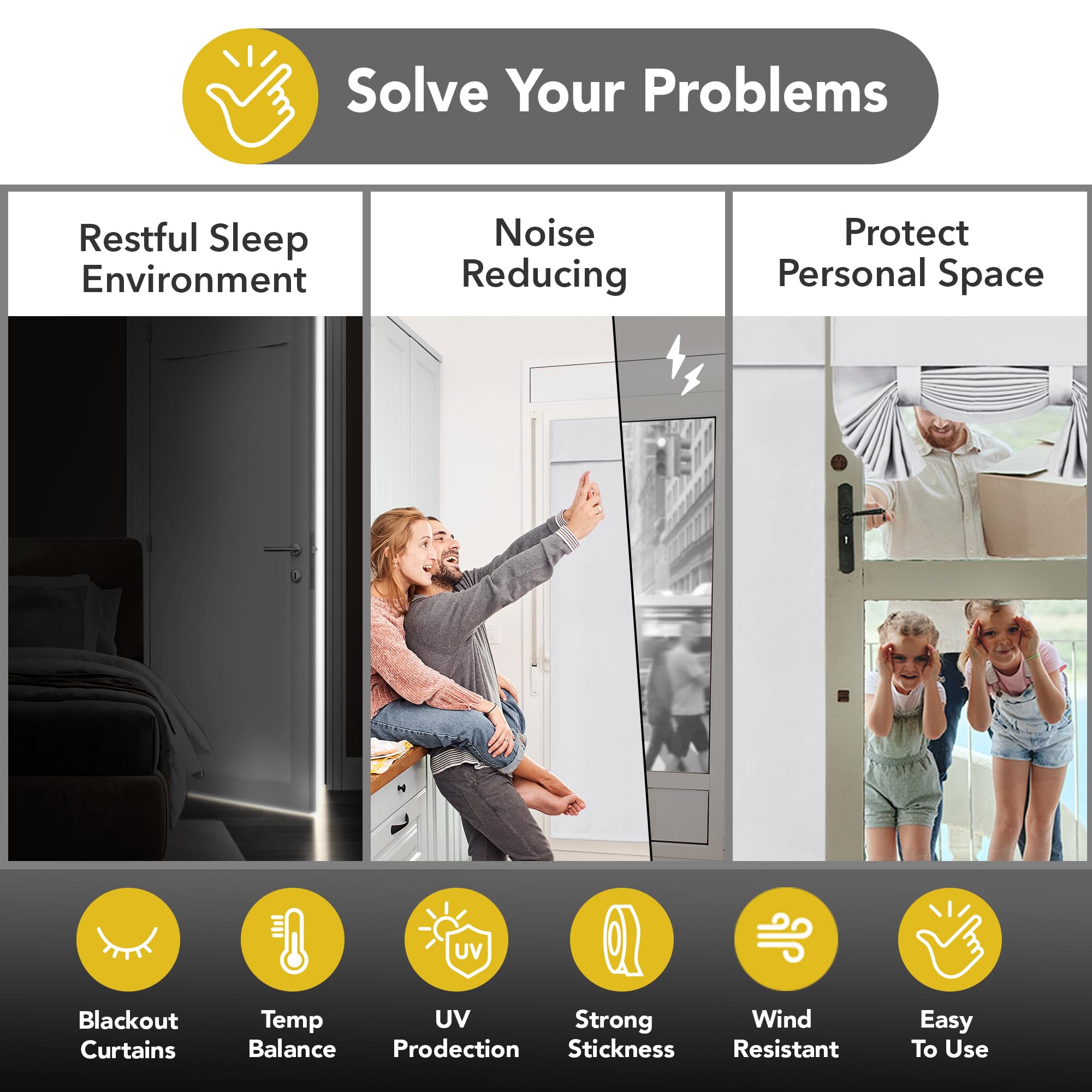 Blackout Door Curtain, Thermal Insulated, 26x80 Inch