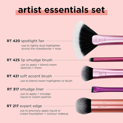 REAL TECHNIQUES  Artist Essentials Makeup Brush Set