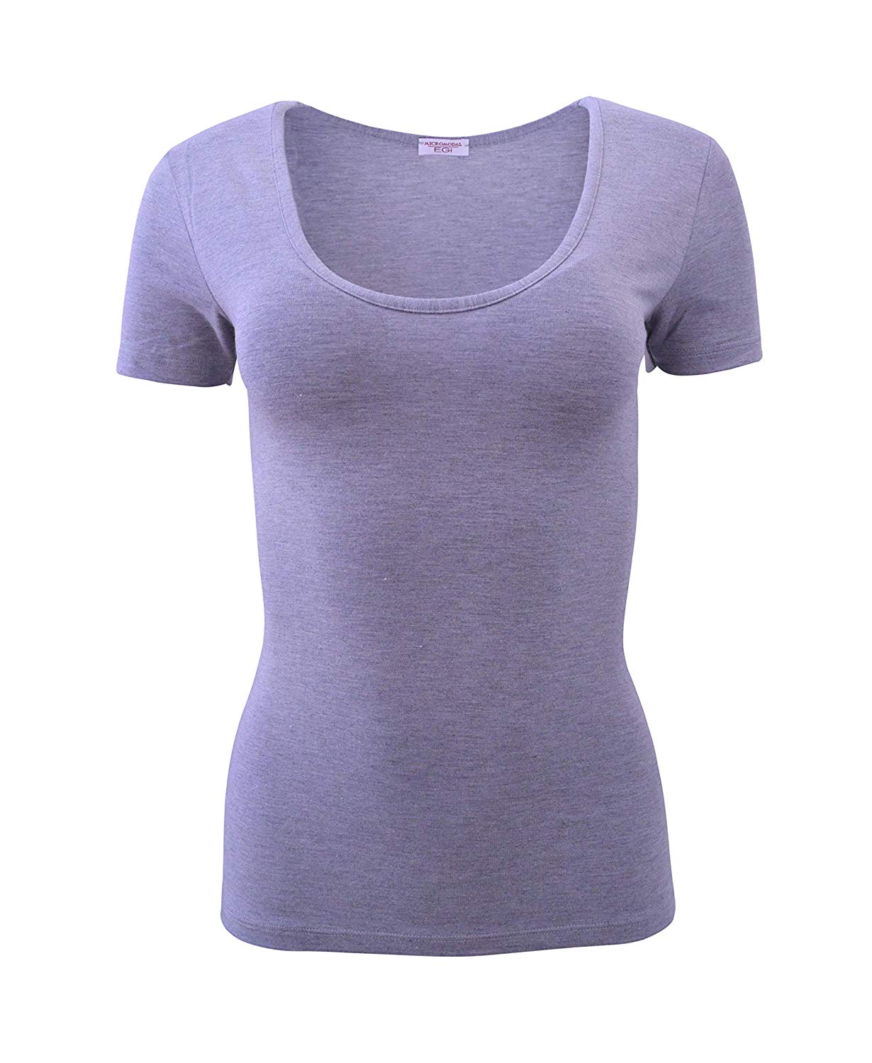 EGI Luxury Modal Women's T-Shirt. Proudly Made in Italy ( Deep Crew Neck 1142)
