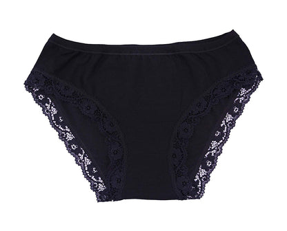 EGI Luxury Modal Women's Lace-Trimmed Briefs Panties. Proudly Made in Italy.(1125)