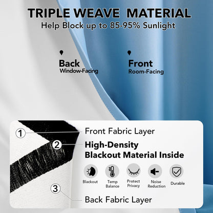 Gradient Light Blocking Room Darkening Curtains