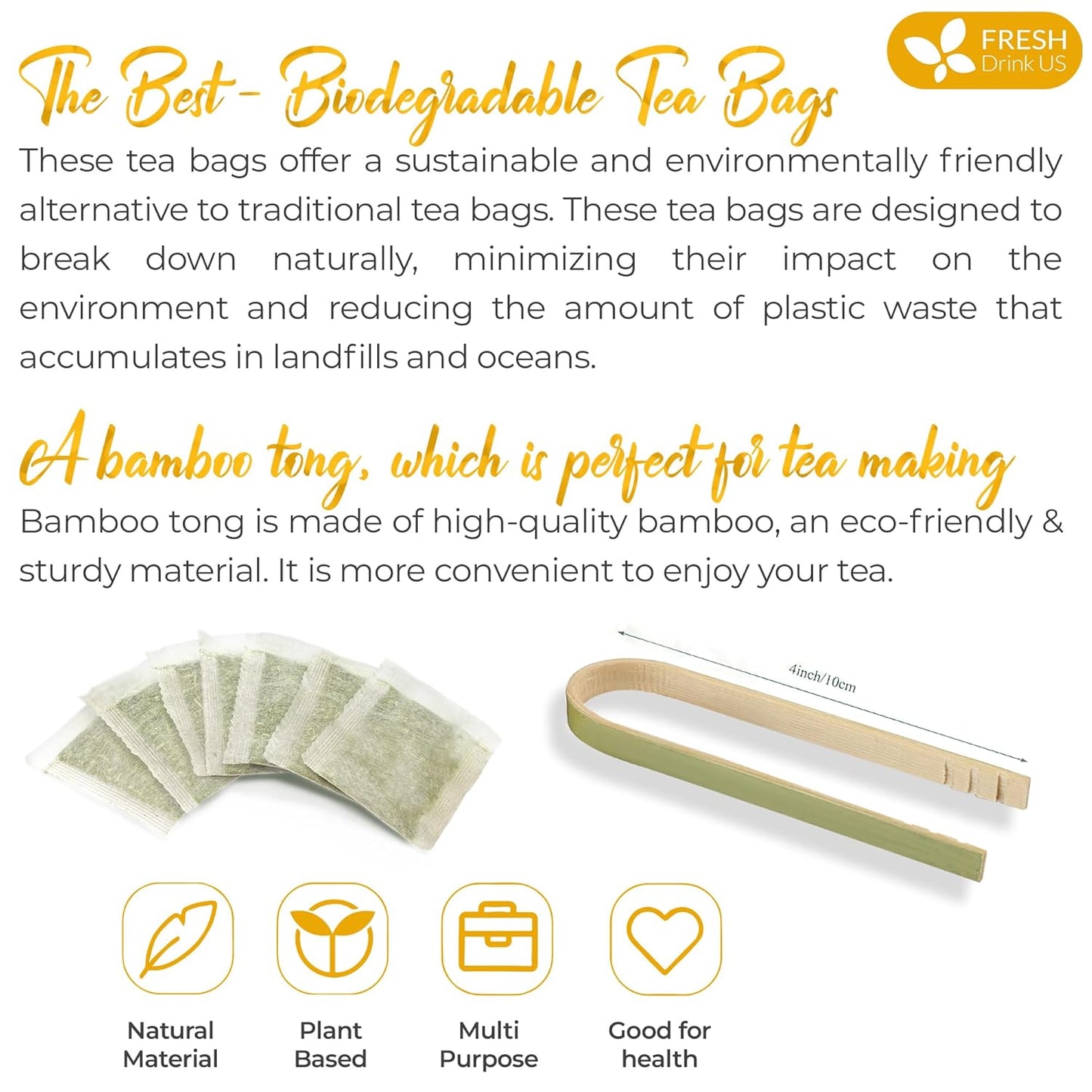 Premium Fenugreek Tea Bags. No Sugar, No Caffeine, No Gluten, Vegan. (30 Tea Bags)