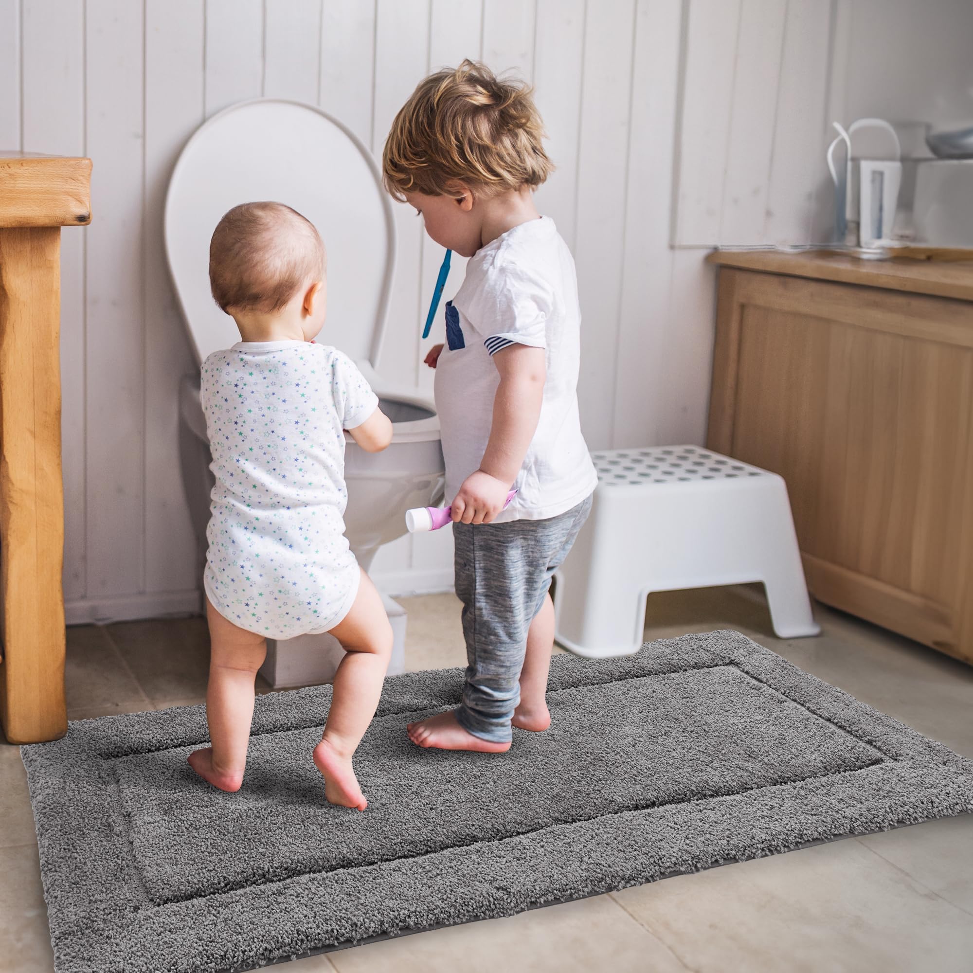 Quick Dry Plush Bathroom Rug
