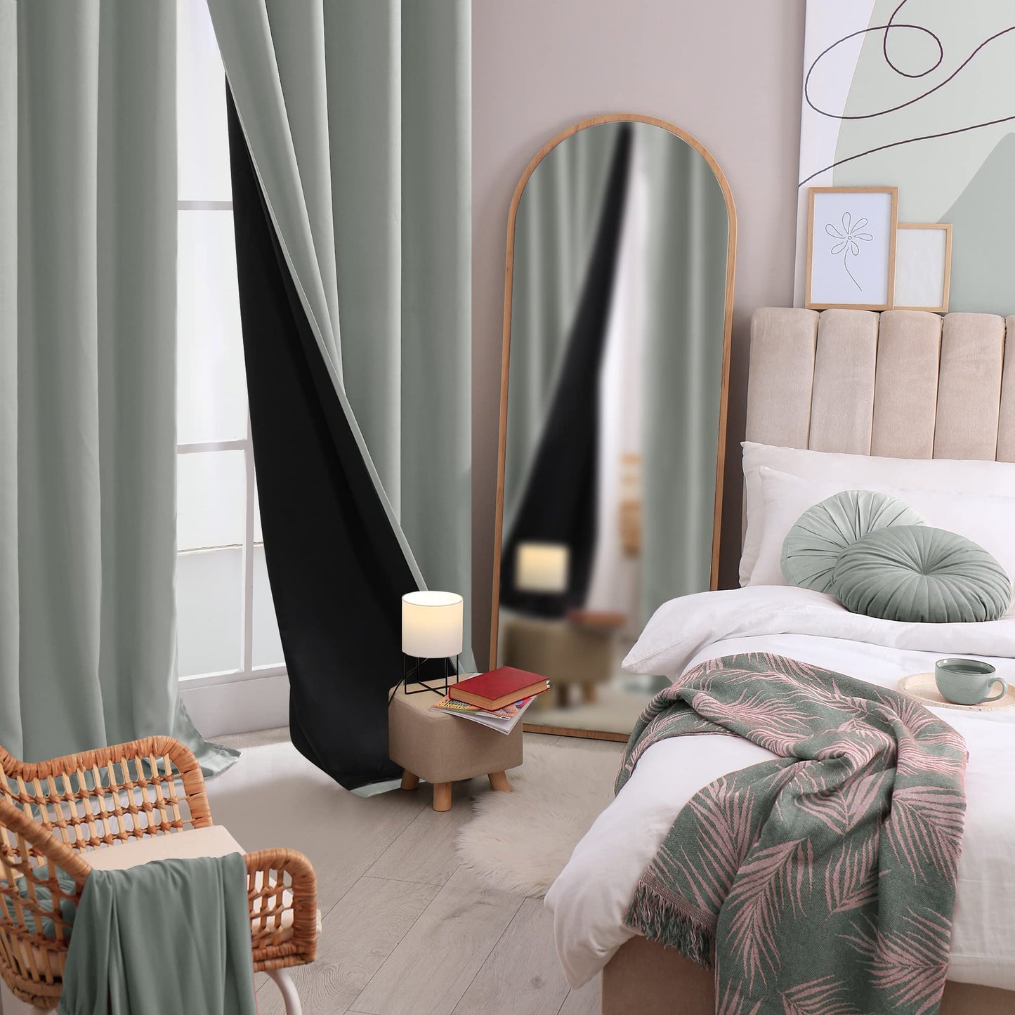 Thermal Insulated Blackout Drapes, 52x108 Inch, 2 Panels