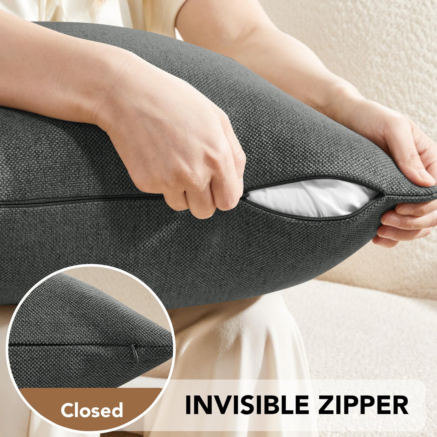 Saddle Brown Lumbar Pillow Covers, 2PCS