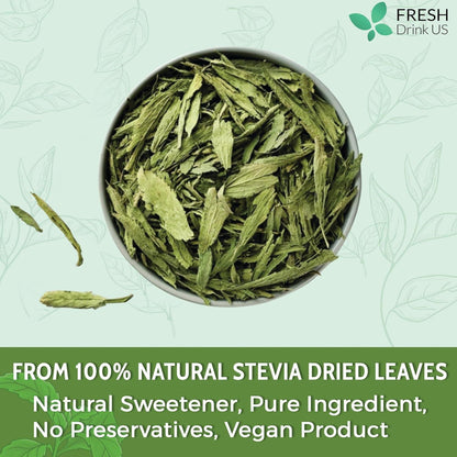 Stevia Leaf, Whole Dried Leaves, Tea Bags, Powder, 100% Natural and Pure from Stevia Leaves. Sugar Substitute for Tea, Coffee. Loose Leaf Stevia Herbal Tea. Zero Calorie Sweetener. No Sugar, No Caffeine, No Gluten, Vegan.