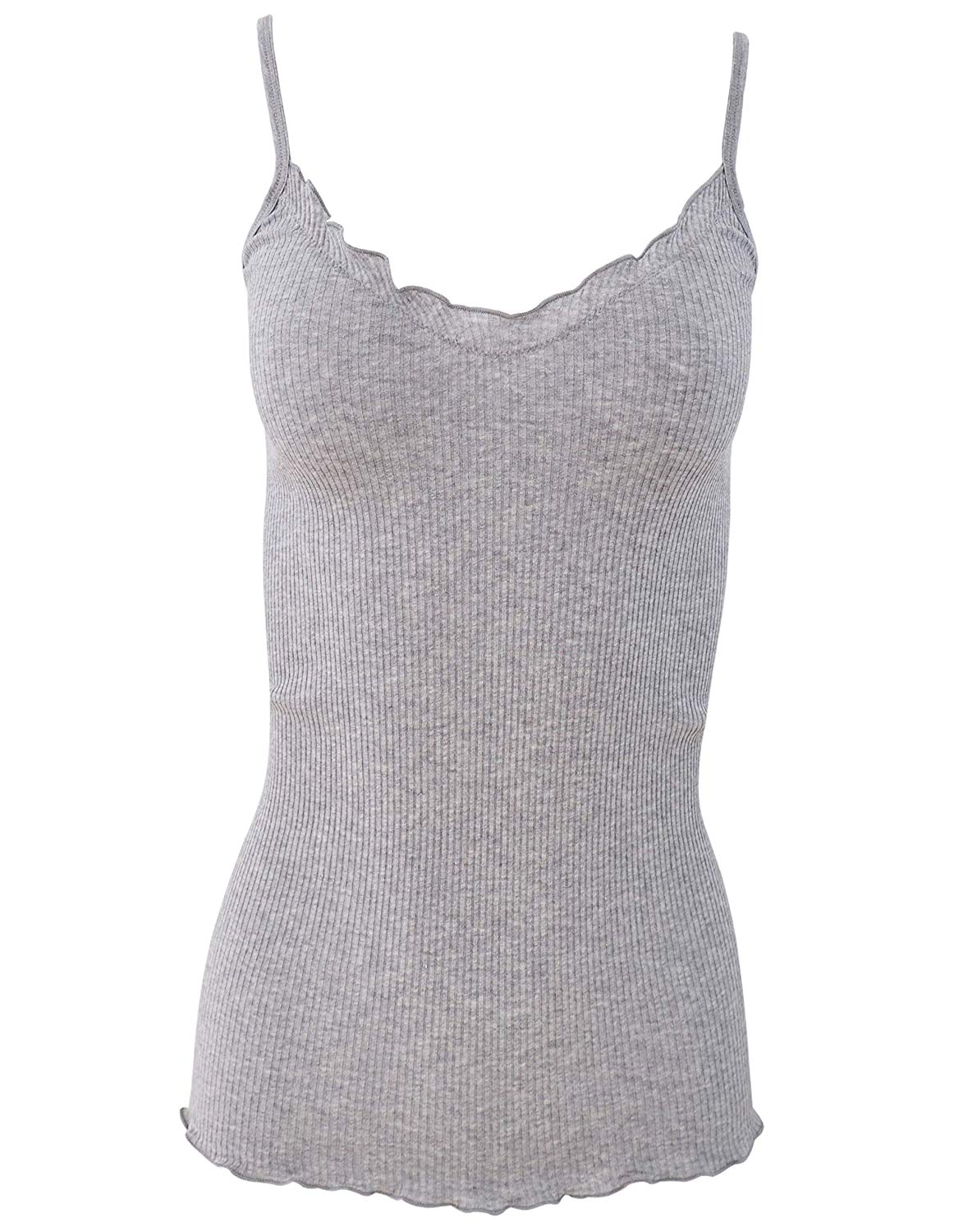 BASIC COTTON Free Spirit Premium Quality 100% Cotton Women's Spaghetti Straps Top Made in Italy