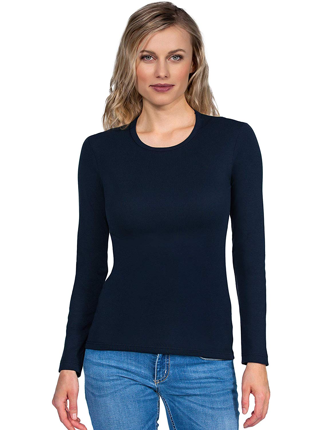 BASIC COTTON Free Spirit Premium Quality 100% Brushed Cotton/Fleece Long Sleeved Made in Italy