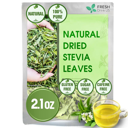 Stevia Leaf, Whole Dried Leaves, Tea Bags, Powder, 100% Natural and Pure from Stevia Leaves. Sugar Substitute for Tea, Coffee. Loose Leaf Stevia Herbal Tea. Zero Calorie Sweetener. No Sugar, No Caffeine, No Gluten, Vegan.