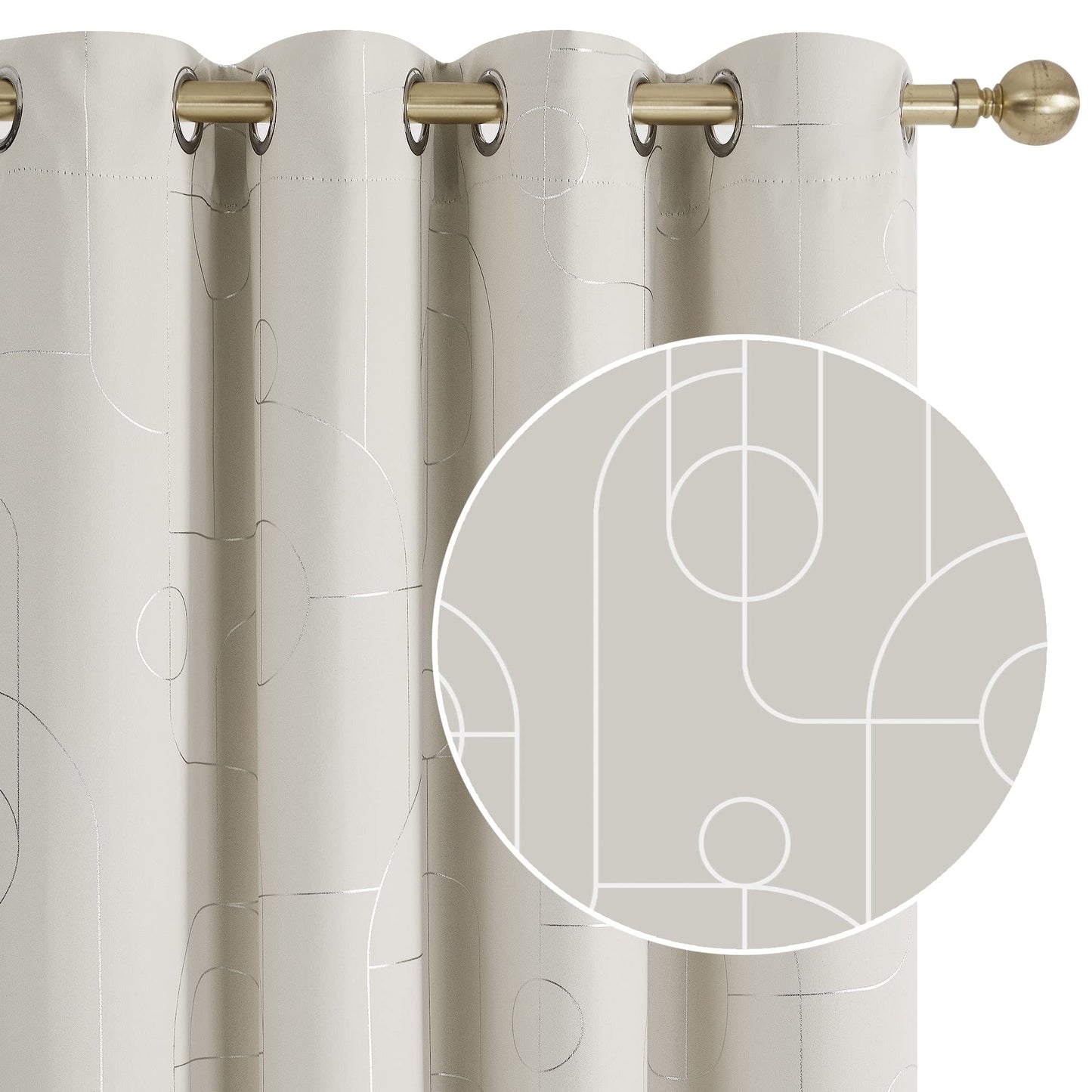 Geometric Blackout Curtains, 2 Panels