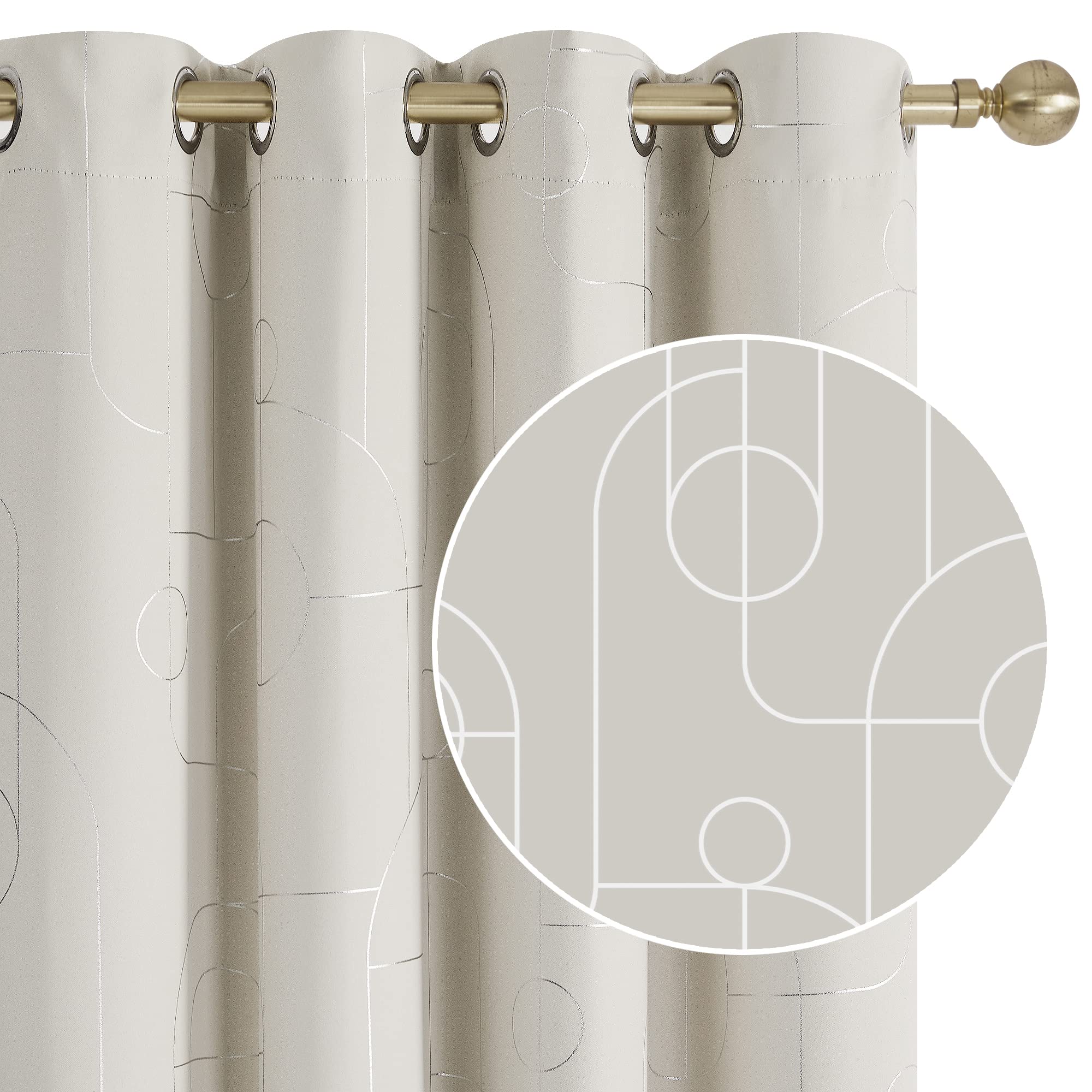 Geometric Blackout Curtains, 2 Panels