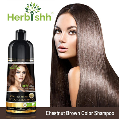 HERBISHH 3-in-1 Hair Color Shampoo for Gray Hair