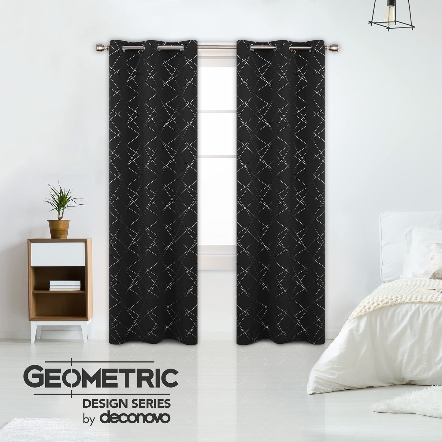 Geometric Blackout Curtains, 2 Panels